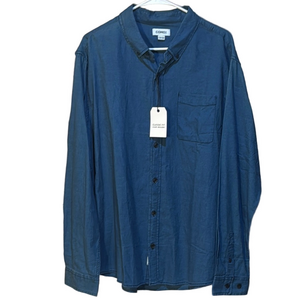 Como Blue Button Down Shirt Classic Collar XL Tall